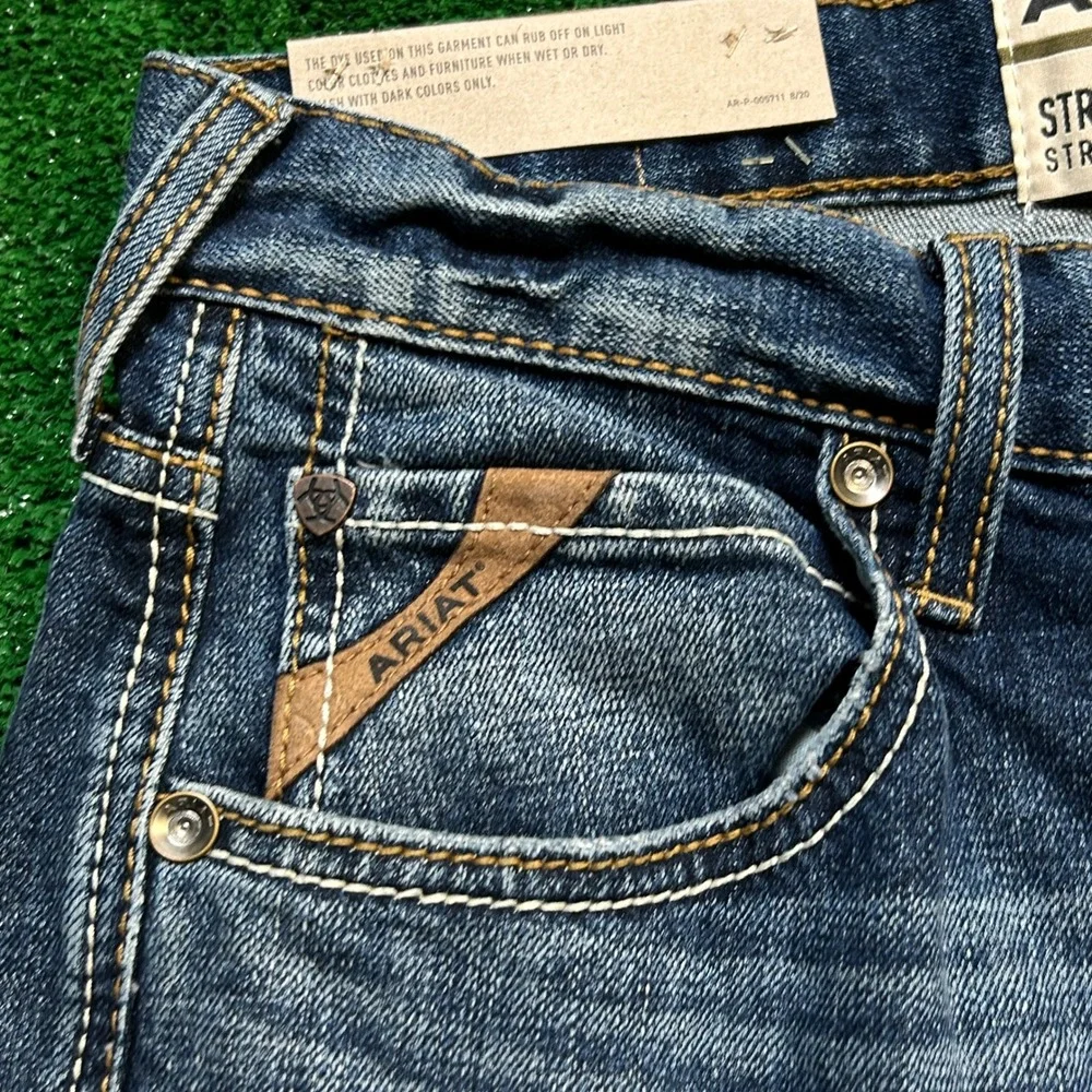 New Ariat M5 Madera TekStretch Straight Fit Leg Jeans Men Heath 30/36